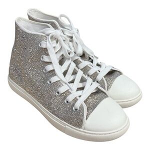 BAND OF THE FREE Sneakers Bonnie Rhinestone High Top Sneakers Natural Size 7.5
